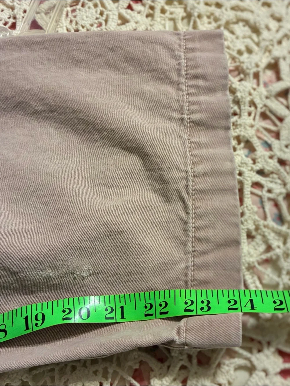 Free People Blush Pink Cropped Cargo Jeans with Braided Belt